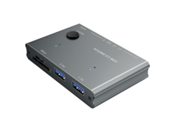 Conmutador Usb 3.0, Uso Compartido De Doble Monitor De Alta Velocidad, Múltiples Interfaces, Compatible Con Pc, Tv Y Macos.