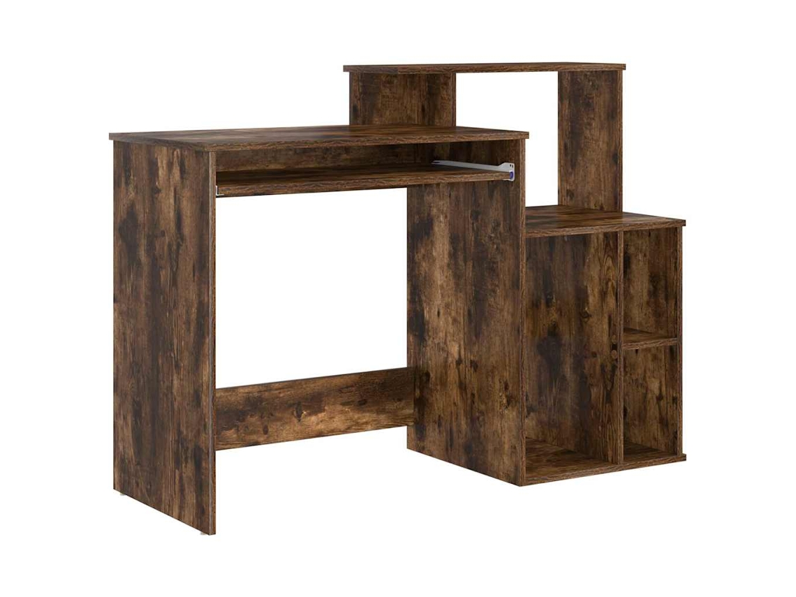 Escritorio | Escritorio secreter de roble ahumado, 120,5 x 44 x 88,5 cm, madera procesada.