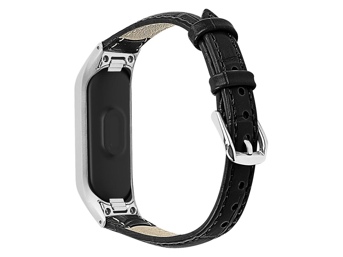 Correa de piel con textura de cocodrilo y marco de metal para bicicleta eléctrica Samsung Galaxy Fit E/sm R375 Ly