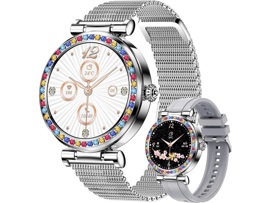 Reloj inteligente para mujer, con función de responder y hacer llamadas, resistente al agua hasta 5 ATM, con control del ritmo cardíaco, SPO2 y presión arterial, Bluetooth Yizhood