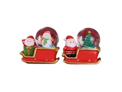 Globo de cristal navideño con luz de mesa