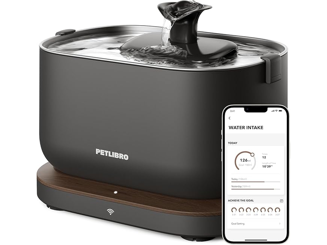 Fuente de Água Inteligente PETLIBRO Dockstream (Negro - 2.5 litros)