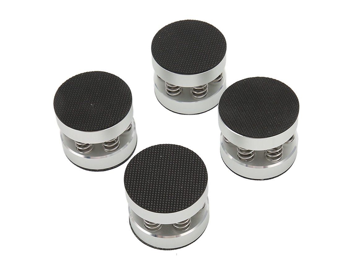 4pcs Pés De Isolamento Com Mola Para Alto-falante Alumínio Absorvedor De Choques Spikes Suporte Hifi Amplificador