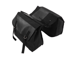 Bolsa Trasera De Gran Capacidad Para Bicicleta De Montaña, De Cuero Y Lona, 355 Ml (12 Oz) - Negra