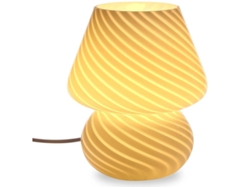 Lámpara Hongo Vidrio Yizhood Vintage Decoración Amarilla