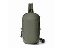 Mochila antirrobo (verde militar), bolso pequeño para actividades al aire libre, bandolera ligera.