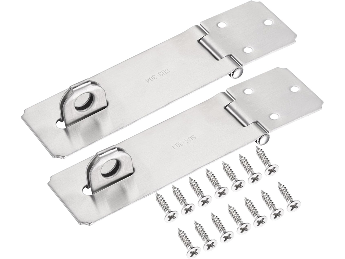 Paquete De 2 Cerraduras Resistentes De 5" Con Tornillos Para Gabinetes, Color Plata.