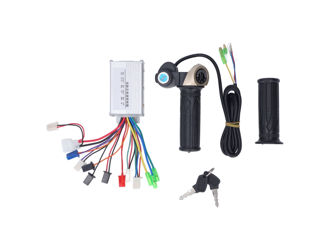 2026-controlador De Motor Brushless 24v 350w Con Mango De Aceleración Giratoria Con Llave De Bloqueo Para Bicicleta Eléctrica