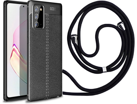 Funda Samsung Note 20 Rugged Leather con Collar Negro
