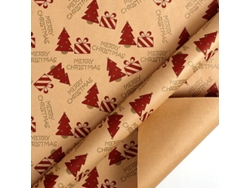 Papel de regalo navideño Eifson Papel Kraft para envolver regalos navideños, 43 cm x 3 m (07)