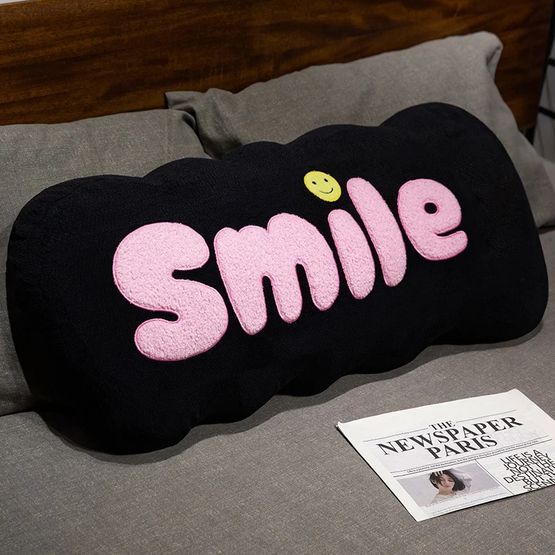 Cojín De Sofá Con Forma De Carita Sonriente Rosa (80 Cm) Para Adultos