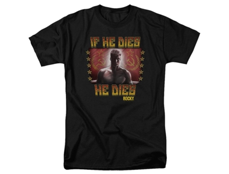 Camiseta ROCKINSTONE Si muere, muere Rocky (L)