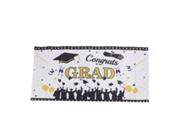 HYMNORA Banderín de Graduación Aprox 71x38in Tela de Poliéster Duradera Color No Desvanecido 4 Ojales Felicitaciones Graduación