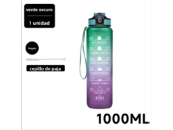 (verde 1000ml) Botella De Agua A Prueba De Fugas, Adecuada Para Deportes Y Viajes.