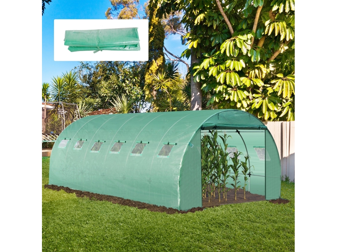 Lona para invernadero con protección UV, lámina resistente para túneles de jardín y cultivo, ideal para plantas de exterior (6x3x2 m) (BGA STORE)