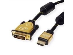 Cable ROLINE GOLD (DVI y HDMI - 7.5m - Negro)