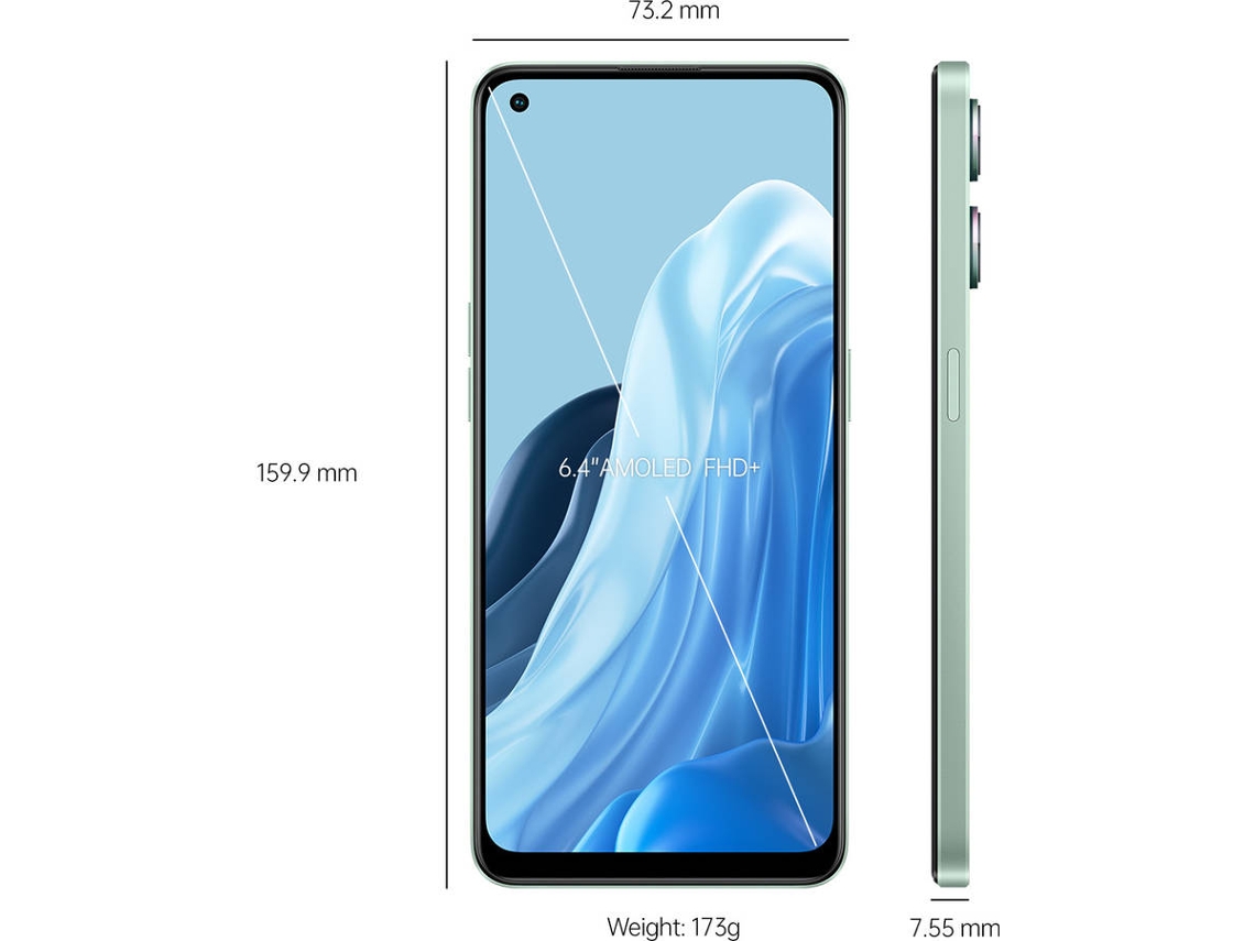 Smartphone OPPO Reno 8 Lite 5G (6.4'' - 8 GB - 128 GB - Rainbow Spectrum)