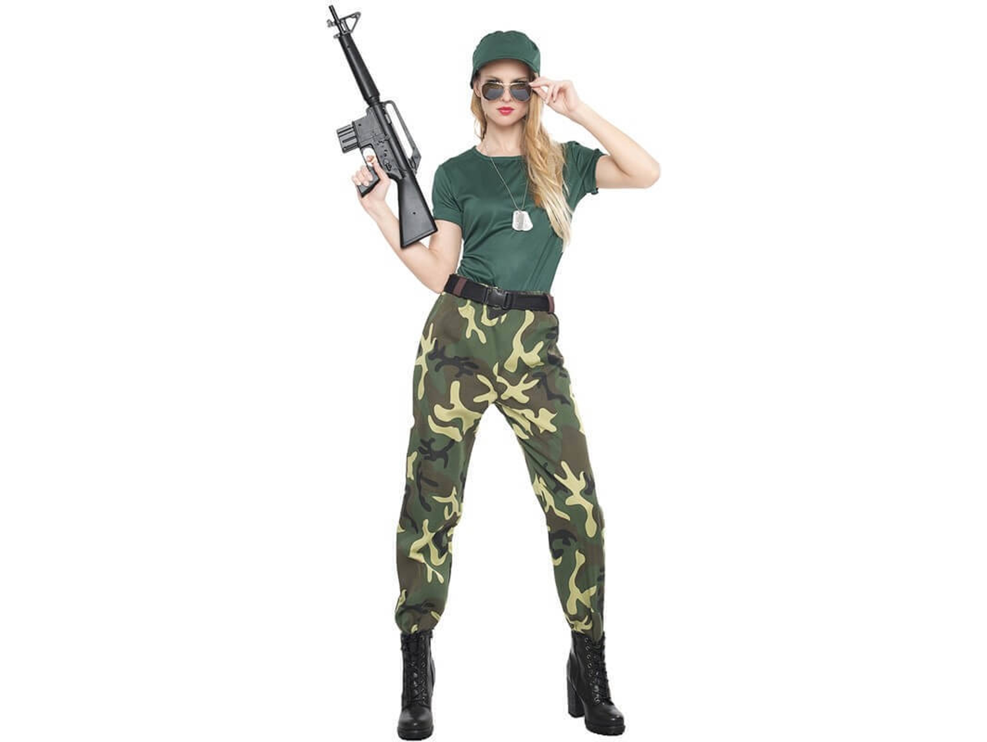 Disfraz de Mujer DISFRAZZES Paramilitar (Talla: S)
