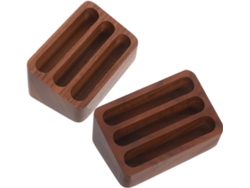 Tarjetero De Madera Maciza De Nogal Negro, Juego De 2 Piezas, 3 Compartimentos, Diseño Elegante Para La Oficina.