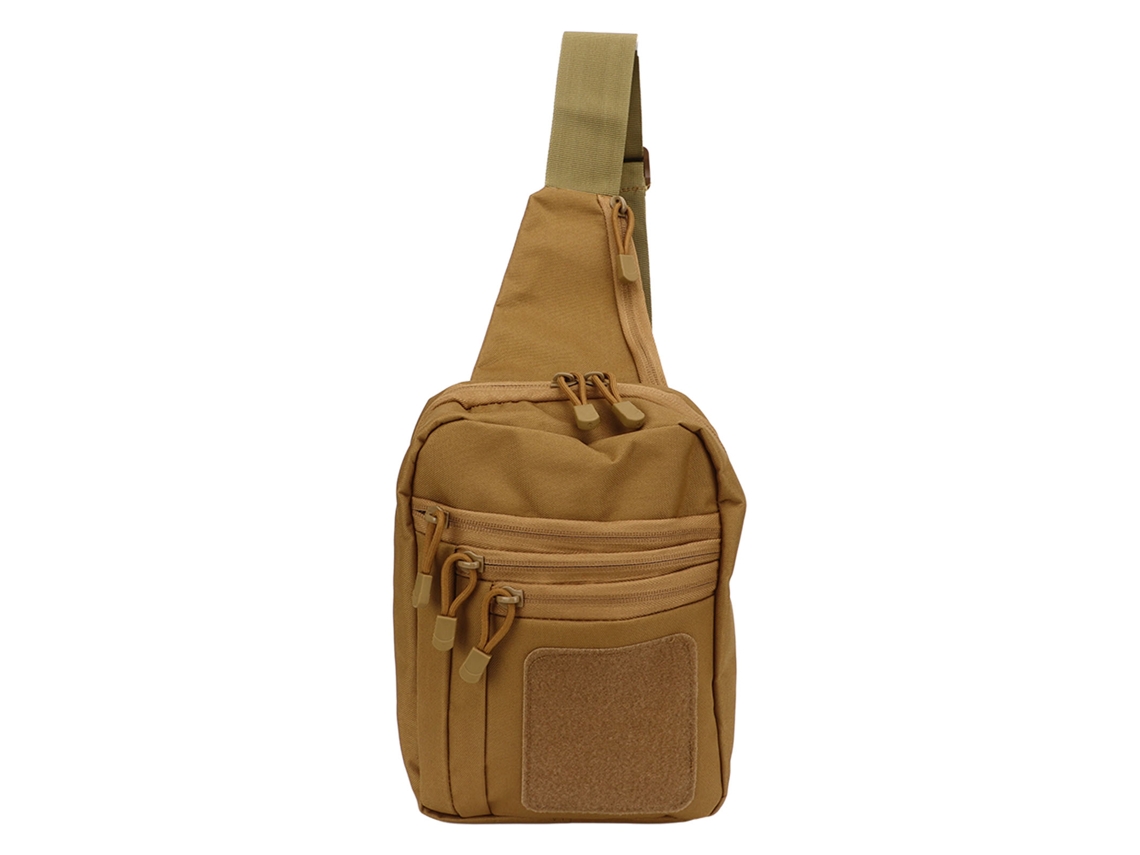 Bolsa de pecho militar impermeable y multifuncional de color caqui