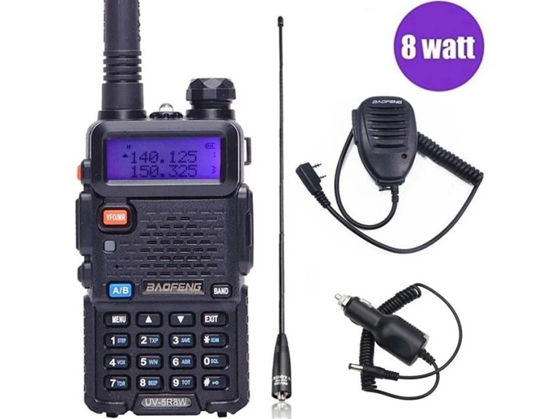 Baofeng UV-5R 8W Alta potencia Potente Walkie Talkie Radio bidireccional 8 vatios Cb Radio portátil 10Km de largo alcance Baofen