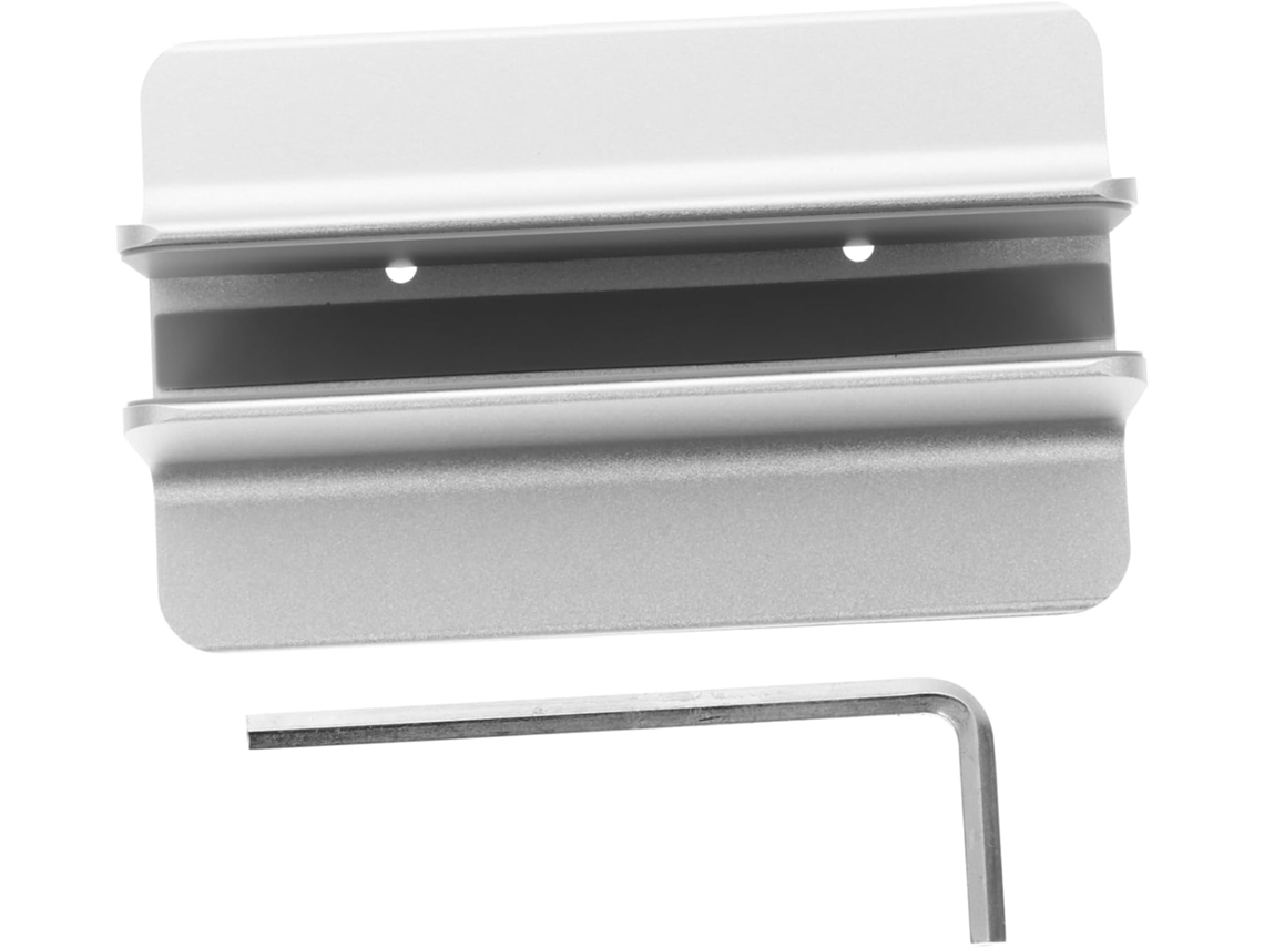 Soporte Vertical En Alliage D'aluminium Argenté Largeur Ajustable Para Ordenador Portátil Estable