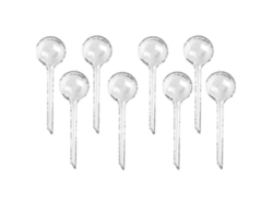 Juego de 8 lámparas de riego automático para plantas, globos de autorriego para flores, transparentes, de PVC, 25x8cm | Sin marca