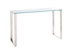 Aparador de diseño moderno BELIANI Tilon de Vidrio templado Plateado 120x40x75