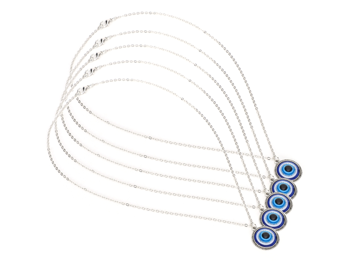 Collar turco con forma de ojo para protección y buena suerte, 5 piezas, bisutería, regalos