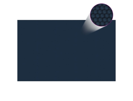 MAISON EXCLUSIVE Cubierta solar de piscina de PE flotante negro y azul 800x500cm