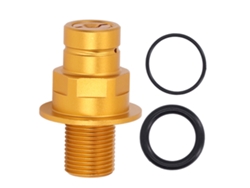 Adaptador Primerox CO2 para máquina frigorífica Terra Art, conexión rápida, M18x1.5 de cobre chapado en oro.