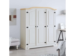 Armario Corona Range de pino mexicano con 3 puertas, blanco, EXCLUSIVO DE LA CASA