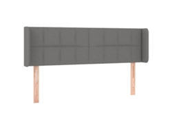 Cabecero con solapas, tela gris oscuro, MAISON EXCLUSIVE (147x16x78 cm)