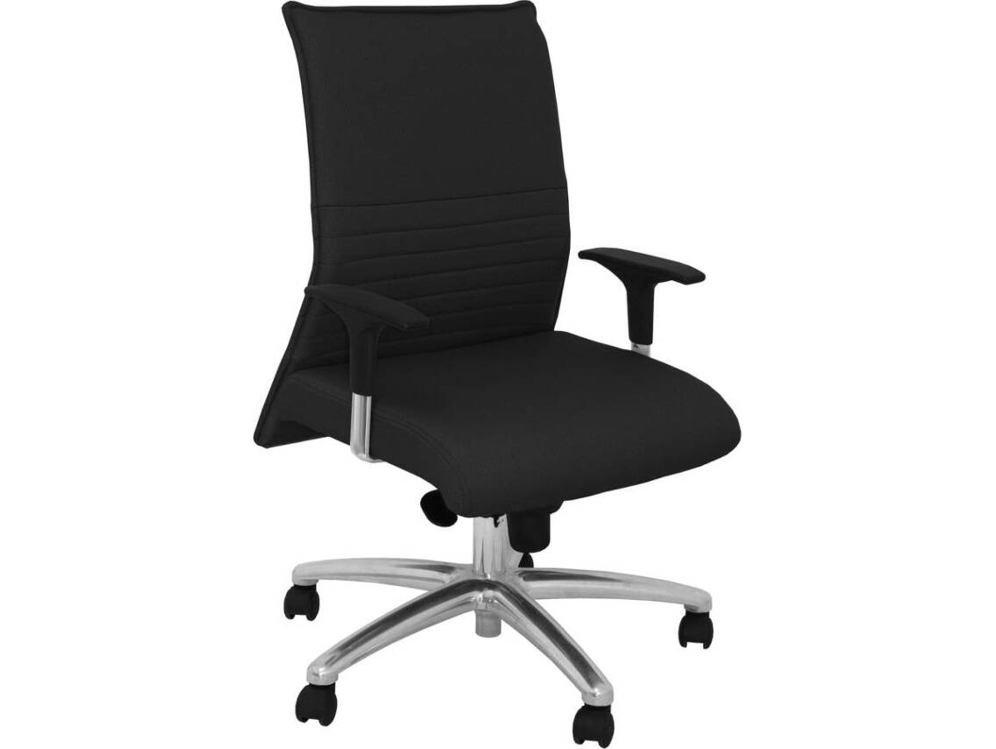 Silla de Escritorio Ejecutiva PYC Albacete XL Negro con ruedas antiarañazos (Brazos Ajustables - Tejido)