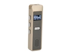 Grabadora De Voz Inteligente Con Ia Activada Por Voz, Reproductor Mp3 Hd Con Reducción De Ruido, Mini, Gris Con Cubierta Dorada, 8 Gb