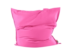 Puf cojín grande BELIANI Fuzzy de Nylon Rosa 180x230x20