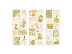 Pegatinas decorativas con un cálido estampado “Pink Prince” para manualidades de scrapbooking.