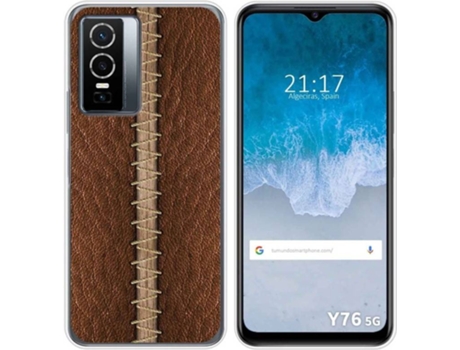 Carcasa para Vivo Y76 5G TUMUNDOSMARTPHONE Dibujos Cuero 01 Multicolor