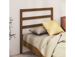Cabecero De Cama Madera Maciza Pino Marrón Miel 95x4x100 Cm