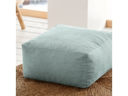 Puf Cuadrado 50x50cm Pana Azul Turquesa Desierto