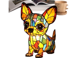 Luz nocturna LED de resina colorida con temática de perro, ideal para escritorios y habitaciones infantiles, Gokoco