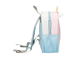 Mochila escolar Happy Pets de poliéster rosa con ruedas