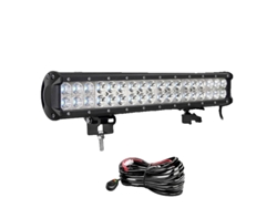 Barra de luces LED para todoterreno, SUV, ATV, varios tamaños, 1 x 108 W con kit de cableado OEM