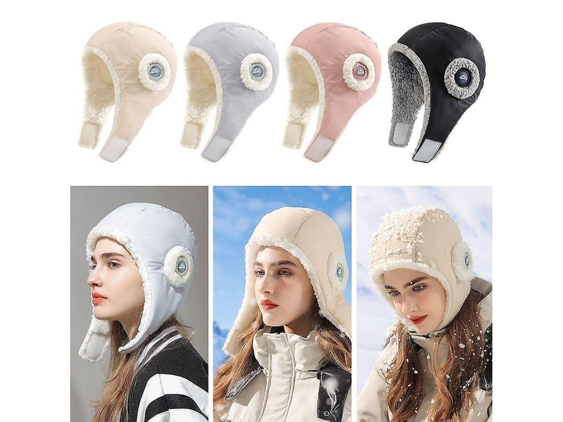2026-gorro De Invierno Caliente Para Mujeres Y Hombres Con Plumón Y Pelo Suave Para Montar Al Aire Libre
