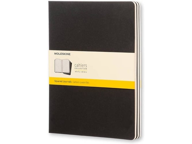 Cuarderno MOLESKINE Cahier Journal. 3-set (Negro - Cuadriculado)