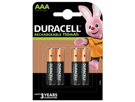 Pilas Recargables DURACELL LR03 750 mAh