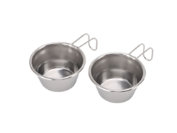 2 mini vasos de acero inoxidable para camping con asa