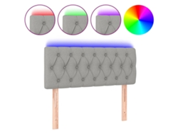 Maison Exclusive - Cabecero Con Led De Tela Gris Claro 100x7x78/88 Cm