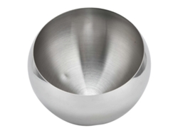 Bol de acero inoxidable para especias, ideal para fondue, bufés de restaurantes y salsas picantes.
