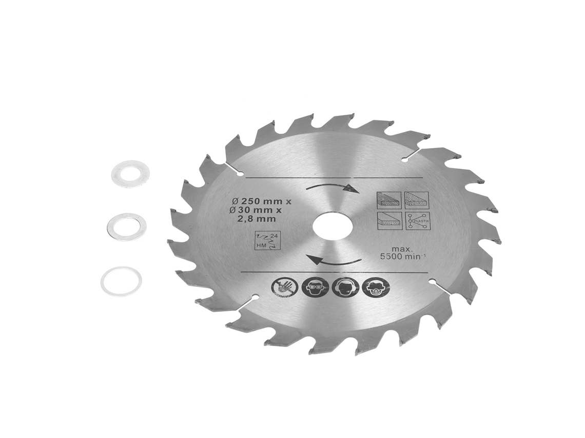 Hoja De Sierra Circular De Carburo De Cemento De 250 Mm Para Corte De Madera, 5500 Rpm, 250x24tx30